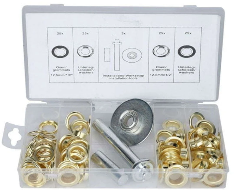 Σετ Μπουντούζια για Άνοιγμα Οπών 103τμχ - Gromment Kit With Tool 103
