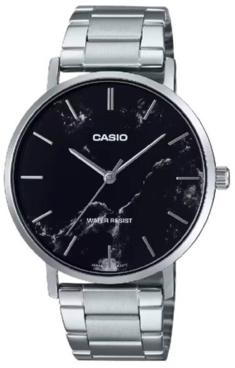 Ρολόι χειρός με ασημί μεταλλικό μπρασελέ Casio  MTP-VT01DM-1AUDF
