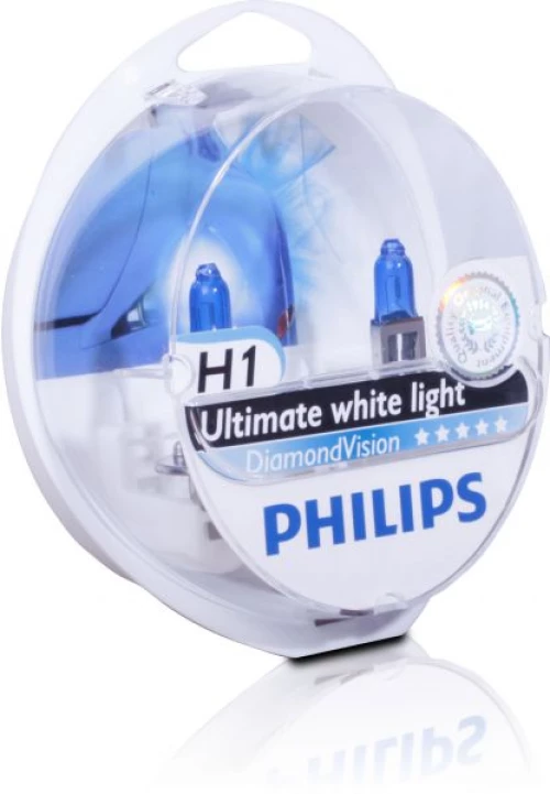 PHILIPS H1 12V 55W DIAMOND VISION 5000K 12258DVS2