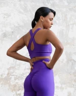 Single Crossed Sport Bra Lismina 393 Purple