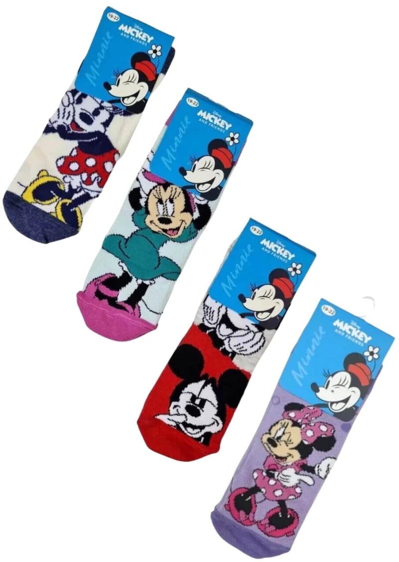 Παιδικές Κάλτσες Minnie 4 Ζεύγη W19004 - ΠΟΛΥΧΡΩΜΟ