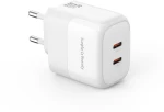 XO L140 GaN NITRIDE ΦΟΡΤΙΣΤΗΣ 35W USB-C   2 ΘΥΡΕΣ  ΜΕ ΚΑΛΩΔΙΟ LIGHTNING  ΛΕΥΚΟΣ