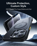 ESR CLASSIC PRO SET HALOLOCK MAGSAFE IPHONE 16 PRO MAX FROSTED BLACK