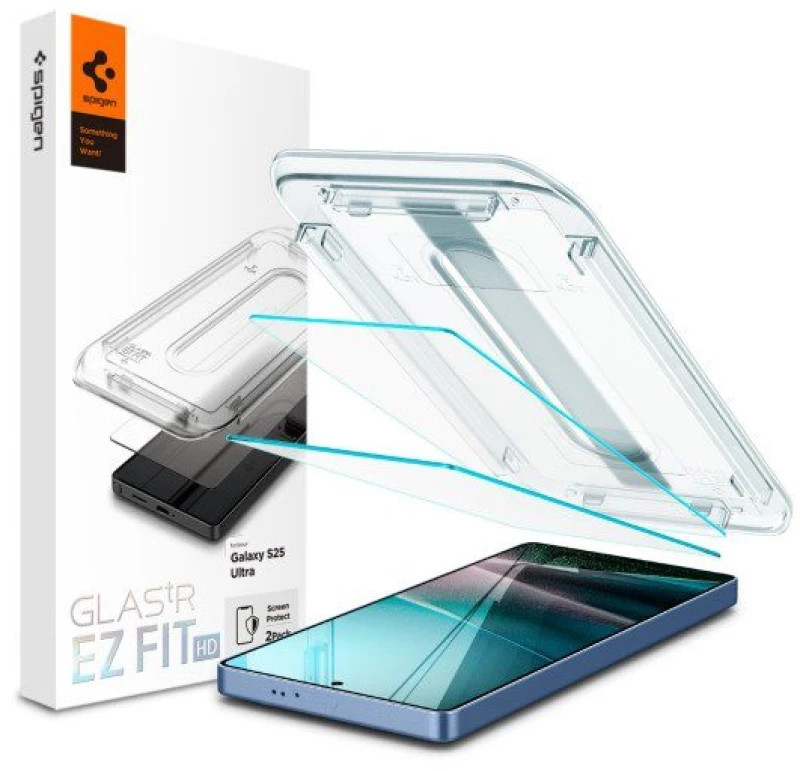 Spigen Glass tR EZ Fit HD 2 Pack Transparency-Samsung Galaxy S25 Ultra (AGL09082)