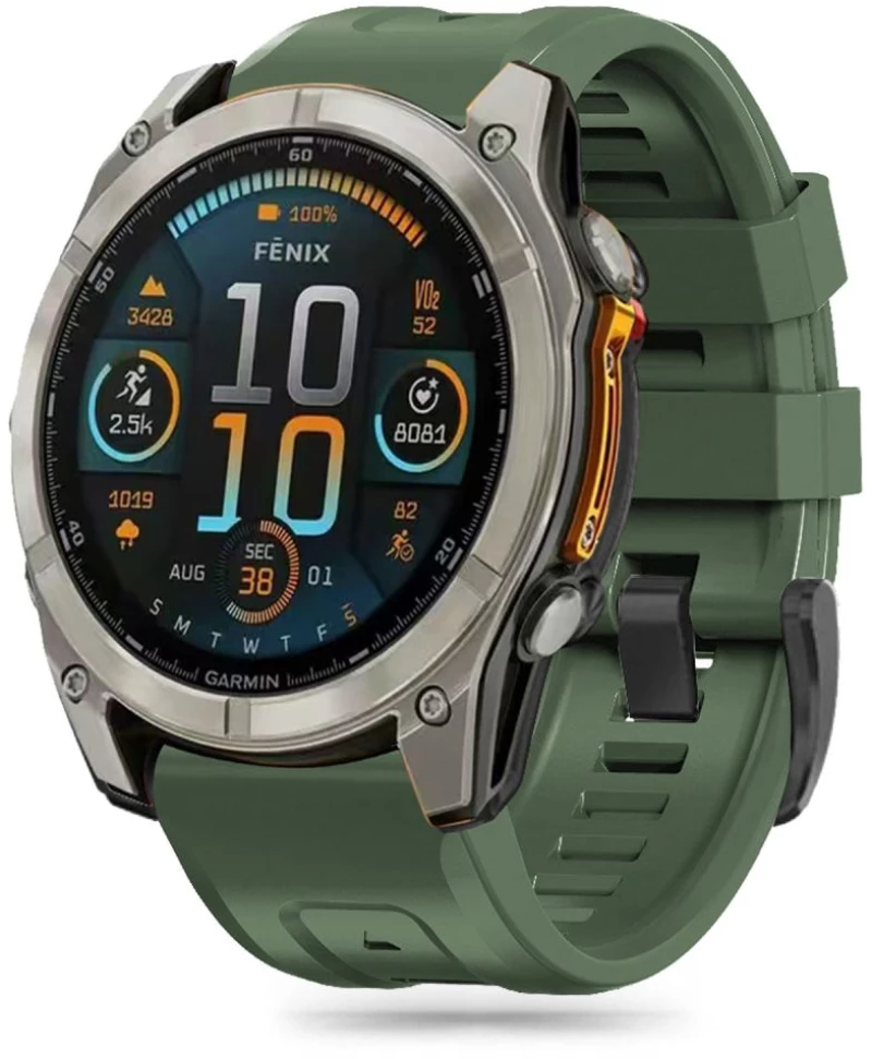 TECH-PROTECT SILICONE GARMIN FENIX 5S / 5S PLUS / 6S / 6S PRO / 7S / 8 (43 MM) MILITARY GREEN
