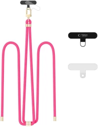 TECH-PROTECT C7S ROPE CROSSBODY STRAP HOT PINK/GOLD