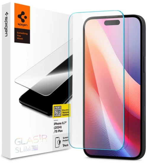 Spigen Glass tR Slim HD 1 Pack transparency-Apple iPhone 16 Plus/15 Plus (AGL06890)