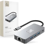 TECH-PROTECT HB05 HUB ADAPTER 9IN1 TYPE-C + USB2.0 + USB3.0 + HDMI 4K 60HZ + SD/TF + PD100W + RJ45 1000M SPACE GREY