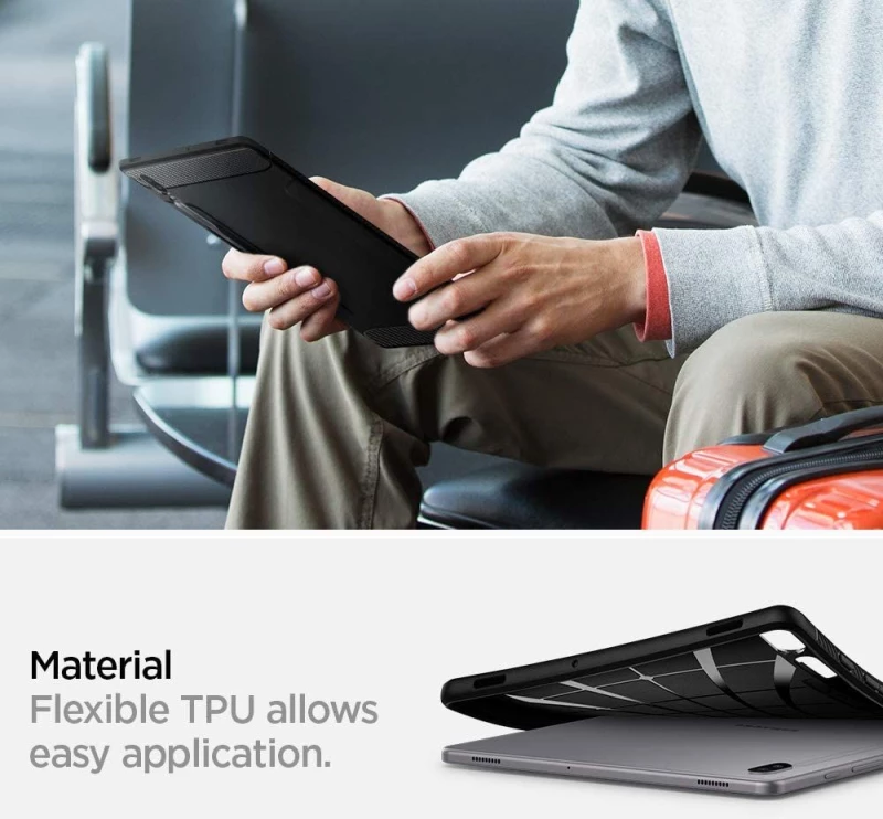 Spigen Rugged Armor Black-Samsung Galaxy Tab S6 Lite (ACS01284)