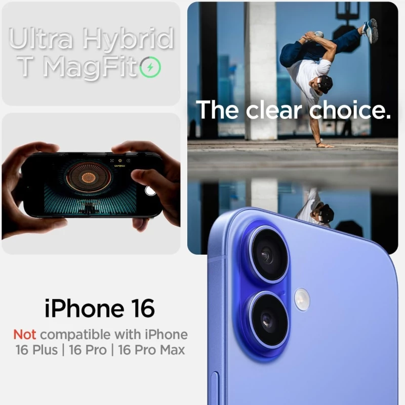 Spigen Ultra Hybrid T MagSafe Frost Black-Apple iPhone 16 (ACS09074)