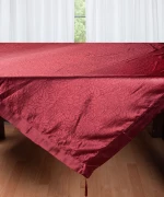 Σατέν τραπεζομάντηλο 2009 λουλούδι (160cm x 220cm) μπορντώ - -
