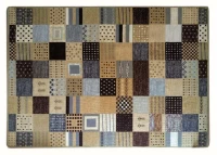 Sdim Μοκέτα με Αντιολισθητικό Υπόστρωμα Patchwork 002 Γκρί-Καφέ (200x300cm.) - -