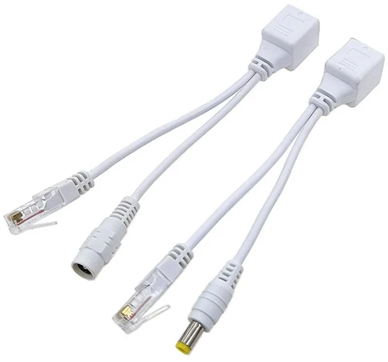 EZ-POEPPW1, 10/100M Παθητικό PoE Injector + Splitter Ζεύγος, Cat5 - Λευκό