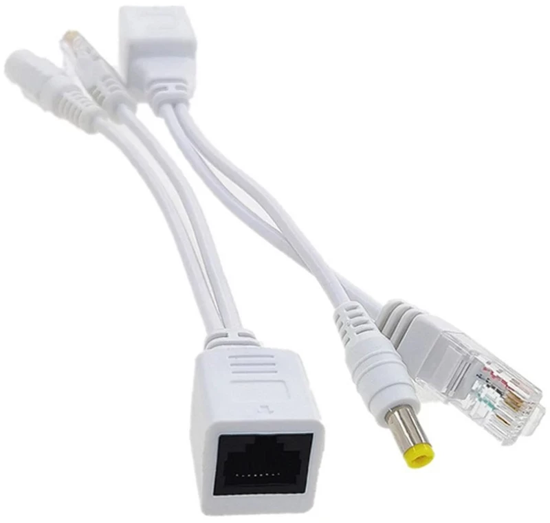 EZ-POEPPW1, 10/100M Παθητικό PoE Injector + Splitter Ζεύγος, Cat5 - Λευκό