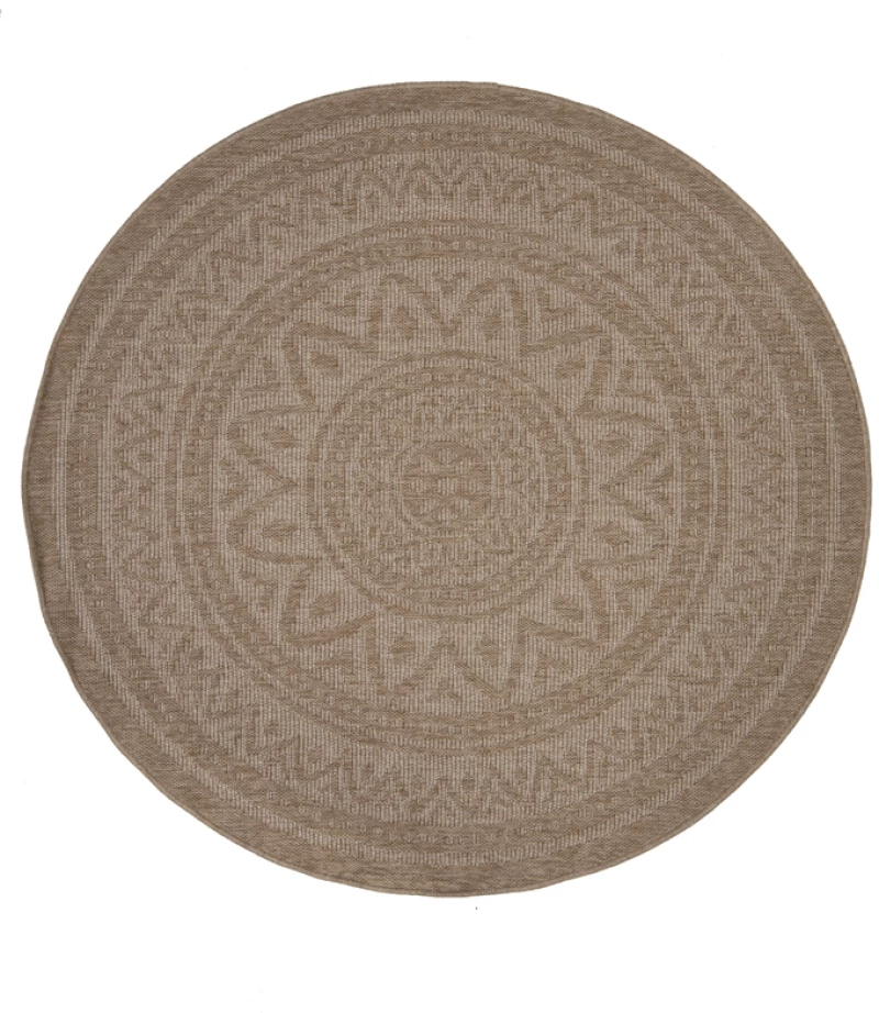 Χαλί 4Season Ψάθα Στρογγυλό 240x240 Avanos 8871 WHITE Royal Carpet
