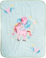 DAS BABY ΚΟΥΒΕΡΤΑ VELOUR 110X140 RELAX 4919 MINT, PINK