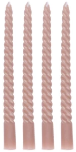 Κερί ελικοειδές ροζ 4 τμχ 7x2x25cm