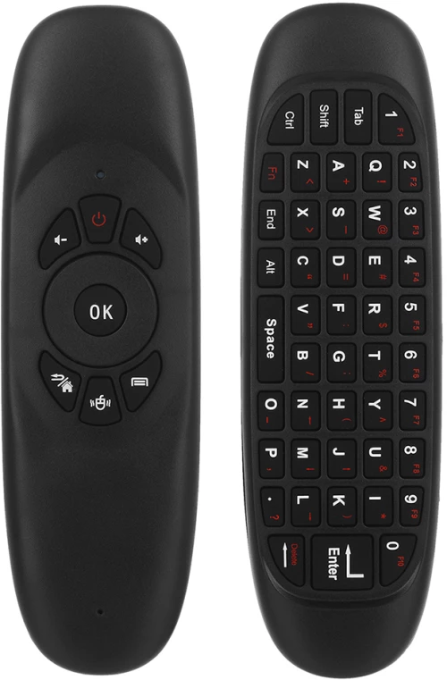 Wireless remote control C120  Air mouse  USB 2.4GHz  Microphone  IR learning  Black - 13052