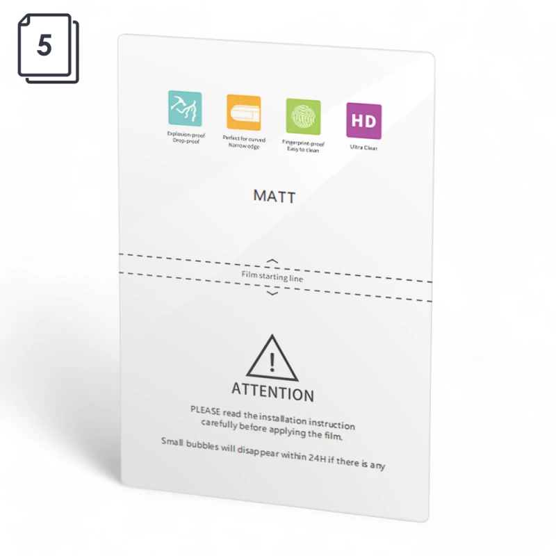 Protective film sheet No brand  Hydrogel  5pcs  For plotter  TPU  Matte  140um  120x180mm - 52735