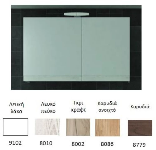 Savvopoulos ΚΑΘΡΕΠΤΗΣ NIREAS 80cm ΜΕ ΝΤΟΥΛΑΠΙ ΓΚΡΙ CRAFT SAVVOPOULOS KANEL-392.8880-8002