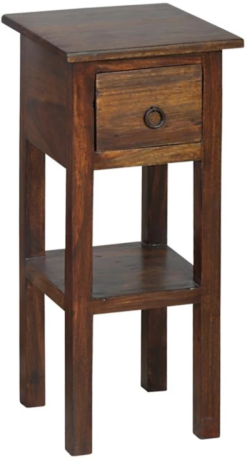 WOODWELL ΕS391,2CLASSIC Stand - Τραπεζάκι Βοηθητικό H.55cm - 1 Συρτάρι, Ξύλο Sheesham Καρυδί 25x25 H.55cm ΕS391,2