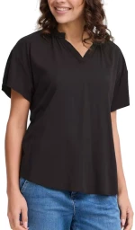 FRANSA Γυναικείο μαύρο tshirt μπλουζάκι 20615311-200113 Black