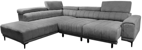 WOODWELL Ε983,2RMASSIMO Καναπές Δεξιά Γωνία Ανακλινόμενα Κεφαλάρια, Ηλεκτρ Συρόμενα καθίσματα, Ύφ.Γκρι 289x229x107cm H.74/90cm Ε983,2R