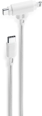 CELLULAR LINE 477263 Καλώδιο Συγχρονισμού και Φόρτισης Type-C/Lightning (1,5m) Άσπρο