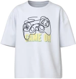 Μπλούζα κοντομάνικη αγόρι "Game on" λευκή