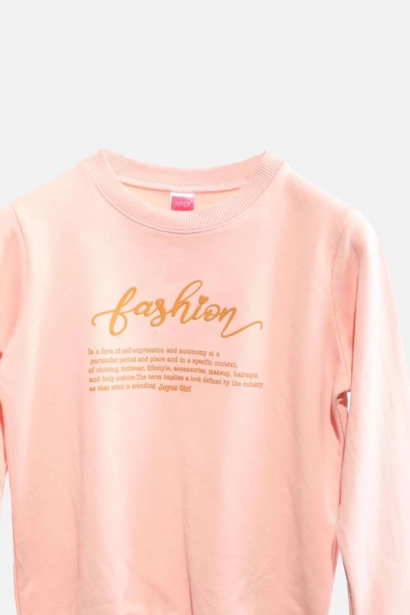 Μπλούζα φούτερ "Fashion" σομόν