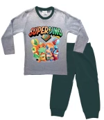 Πυτζάμα φούτερ "Super Dino" μελανζέ