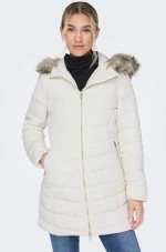 Μπουφάν μακρύ "Fur Coat" εκρού
