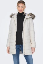 Μπουφάν μακρύ "Fur Coat" εκρού