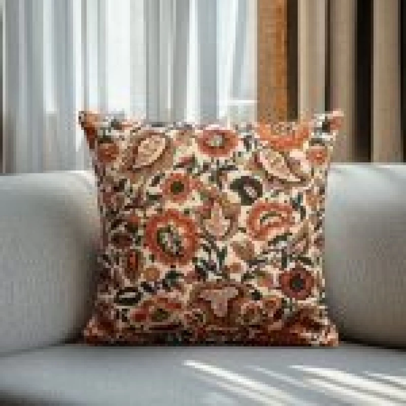 479654 BEAUTY HOME ΜΑΞΙΛΑΡΟΘΗΚΗ ΣΤΟΦΑ ΛΟΥΛΟΥΔΙΑ FOLKLORE 40 X 40 CM