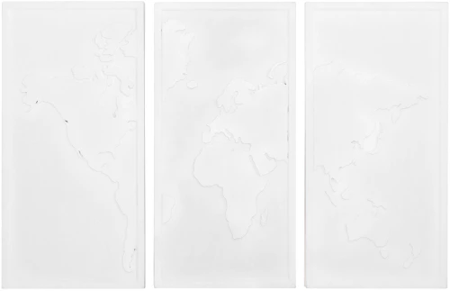 483068 ΠΙΝΑΚΑΣ 3-ΠΤΥΧΟΣ WORLD MAP SANTORINI HM4504 MDF ΣΕ ΥΠΟΛΕΥΚΟ ΧΡΩΜΑ 180X4(ΠΑΧΟΣ)X120ΥΕΚ.