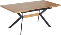 490365 ΤΡΑΠΕΖΙ JESSAMY PAKOWORLD ΕΠΕΚΤΕΙΝΟΜΕΝΟ MDF 43MM ΣΕ ΦΥΣΙΚΗ ΑΠΟΧΡΩΣΗ ΚΑΙ ΠΟΔΙ ΜΕΤΑΛΛΙΚΟ ΜΑΥΡΟ 160/200X90X76ΕΚ