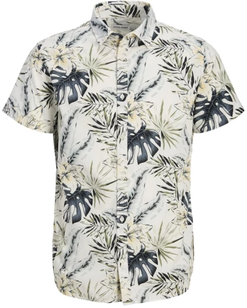 Πουκάμισο ανδρικό "Hawaii" εκρού