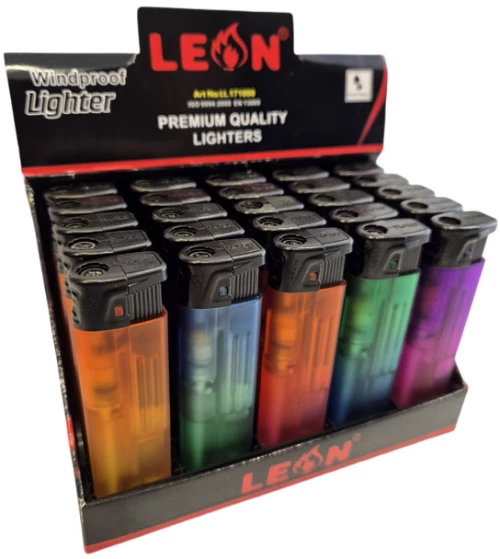 25x Leon Αναπτήρας Αντιανεμικός - Μεγάλος Bicolor Turbo (171000)