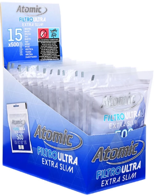 Atomic Φιλτράκια Σακουλάκι - 5.7mm Extra Slim 500 - 15τεμ.