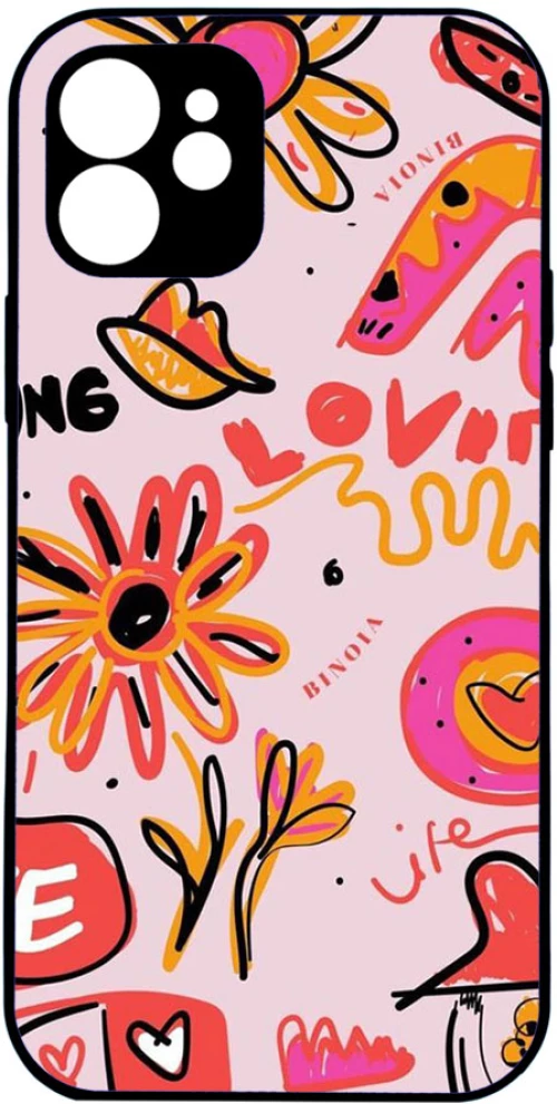 pink flower love IPhone 14 Plus