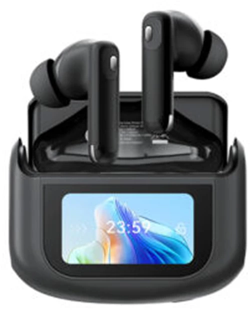 BLACKVIEW ENC BT5.4 AIRBUDS 12 WITH LED SCREEN & CHARGING DOCK BLACK