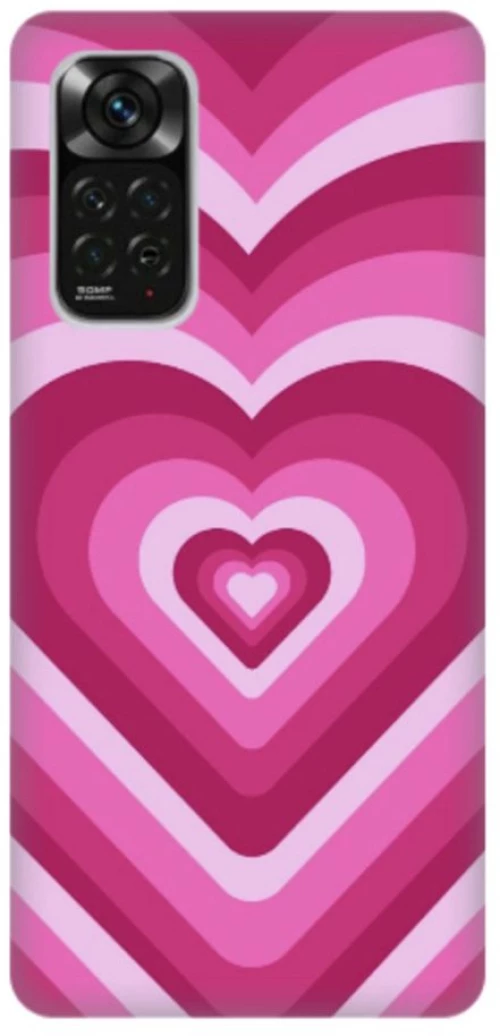 Heart Silicone case Θήκη για Xiaomi Redmi Note 11 4G pink