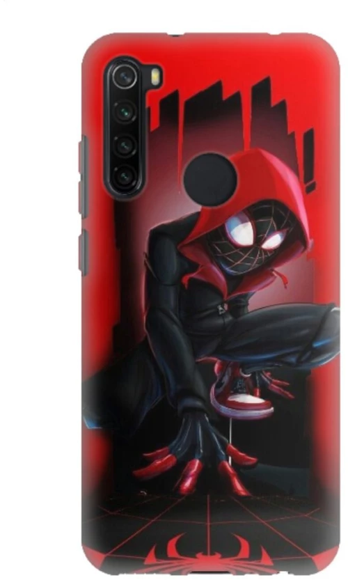 Miles Morales Spiderman Silicone case Θήκη για Xiaomi Redmi Note 8 red