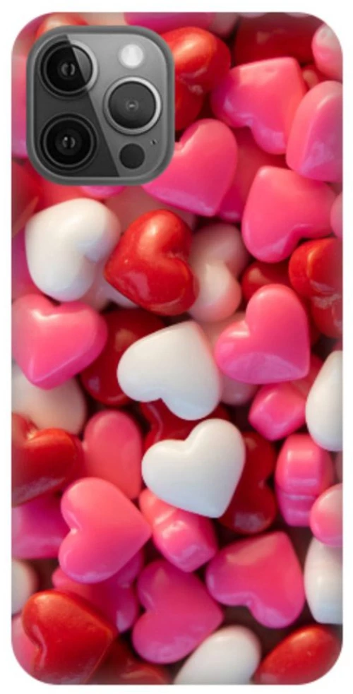 Chocolate Hearts Silicone case Θήκη για Iphone 11 Pro Max pink