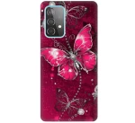 Butterfly Silicone case Θήκη για Samsung Galaxy A13 4G fuchsia