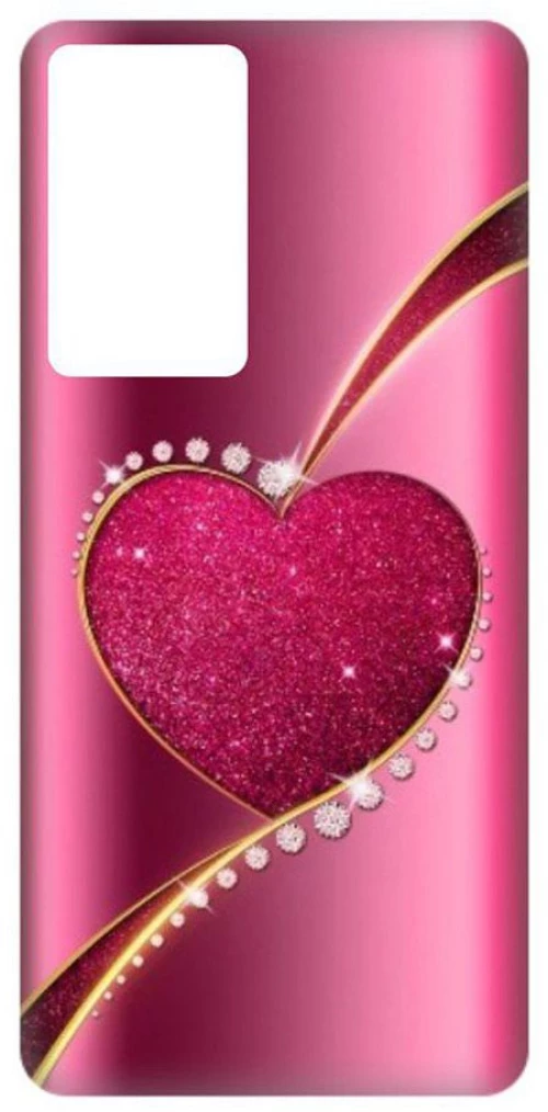 Shining Heart Silicone case Θήκη για Xiaomi Redmi Note 10 5G / Poco M3 Pro 5G pink