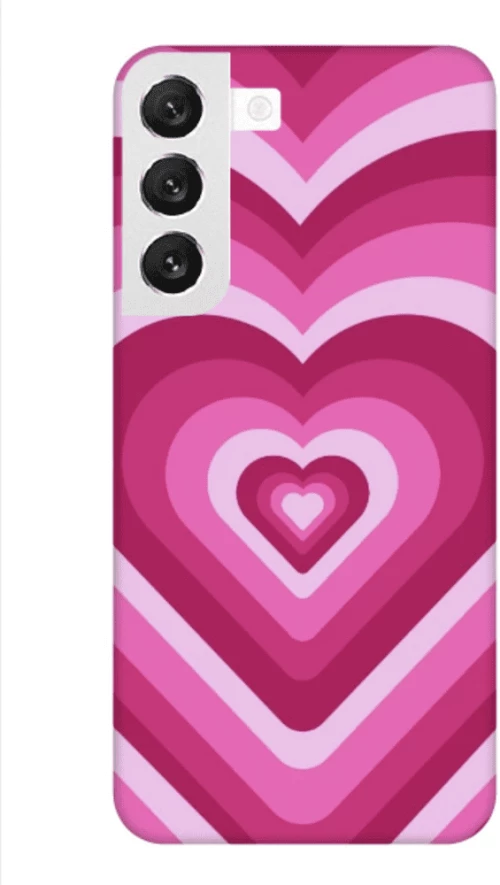 Hearts Silicone case Θήκη για Samsung Galaxy S22 pink