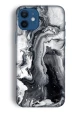 Marble Silicone case Θήκη για Iphone 12 Mini black-white 2