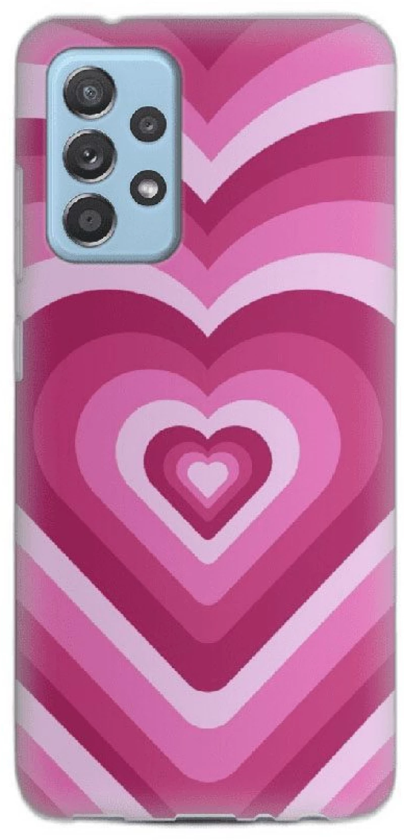 Hearts Silicone case Θήκη για Samsung Galaxy A52s / A52 5G / A52 4G pink
