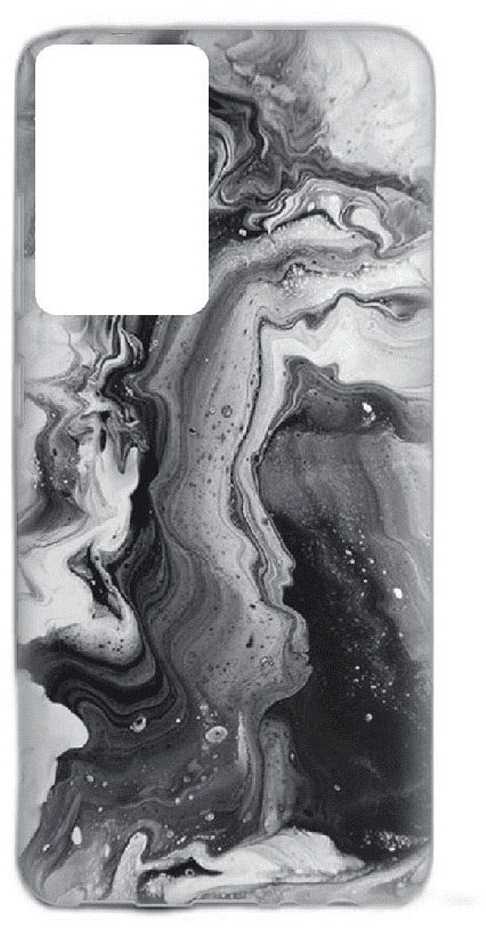 Marble Silicone case Θήκη για Xiaomi Poco M3 Pro 5G / Redmi Note 10 5G black-white 2